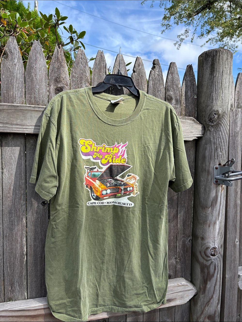 Duck Company large funny Shrimp My Ride cotton tee.